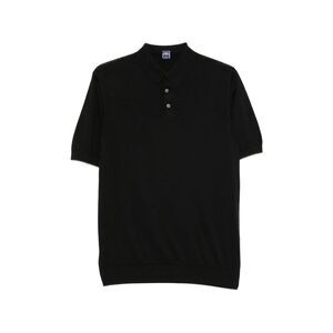 Fedeli Black Polo Shirts Men